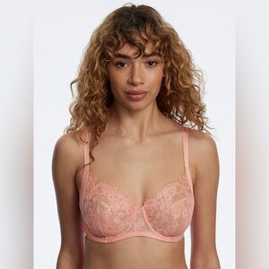 Skarlett Blue Entice Lace Side Support Balconette Bra - Carnation - 32G